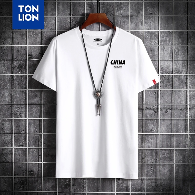 

Summer Men's Tshirt 100% Cotton Custom Print Large Size T-shirt 2020 New Fashion Casual Solid O neck Tee Dropshipping OL