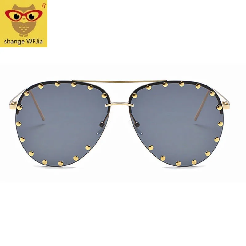 Женские солнцезащитные очки в стиле панк розовые зеркальные с металлическими