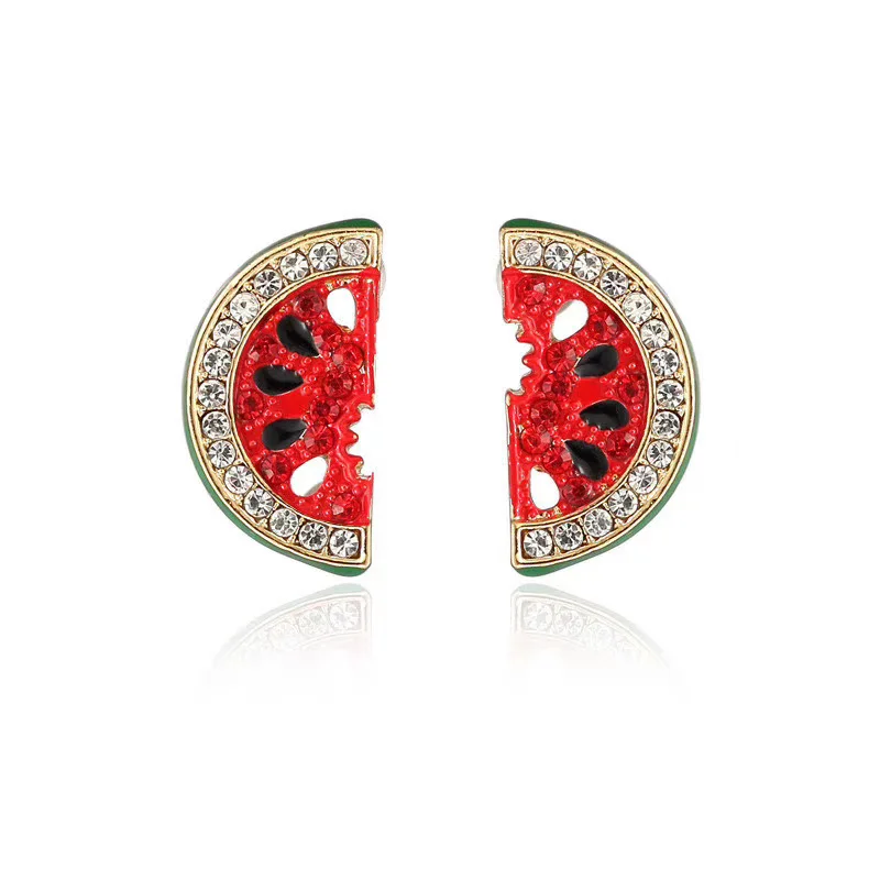

2020 New Trendy Boho Fruit Round Drop Dangle Earrings Handmade Watermelon Earring Female Wedding Party Gifts Jewelry