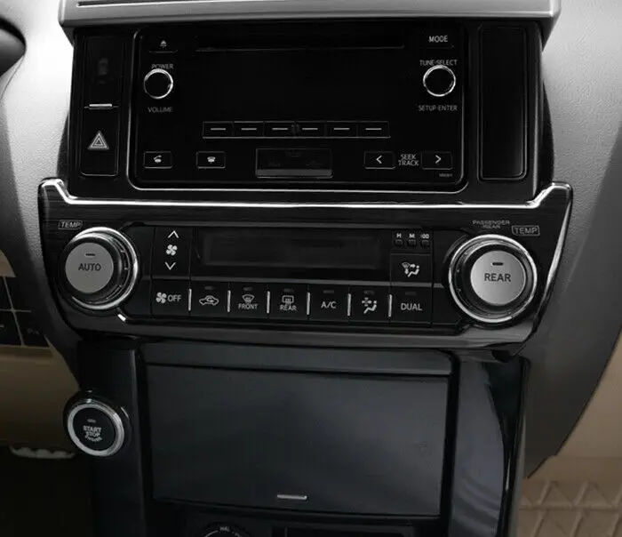 Матовая рамка из нержавеющей стали для кондиционера A/C Toyota Prado FJ150 2010-2017