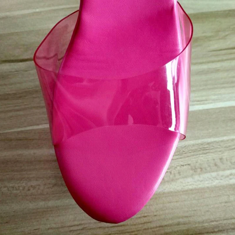 

Platform Sandals 15cm Stripper High Heels Jelly Shoes Women Summer Transparent Ladies Party Shoes Fenty Beauty Sandals Big Size