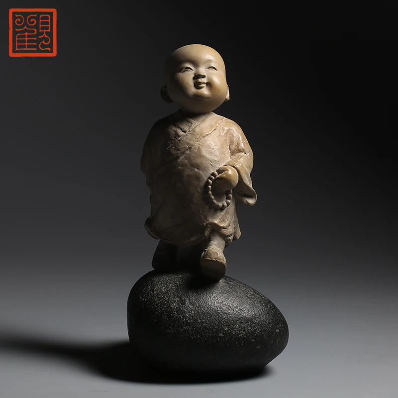 

★iron shot stone and the little novice monk Lin Zhaofa little monks furnishing articles furnishing articles Taiwan