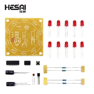 Набор для самостоятельной сборки, поворотный набор электронных компонентов CD4017 NE555, 3-5 В