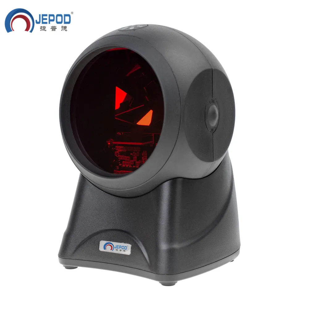 JEPOD JP OM6 1D и 2D проводной Всенаправленный сканер штрих кодов plug and play handfree