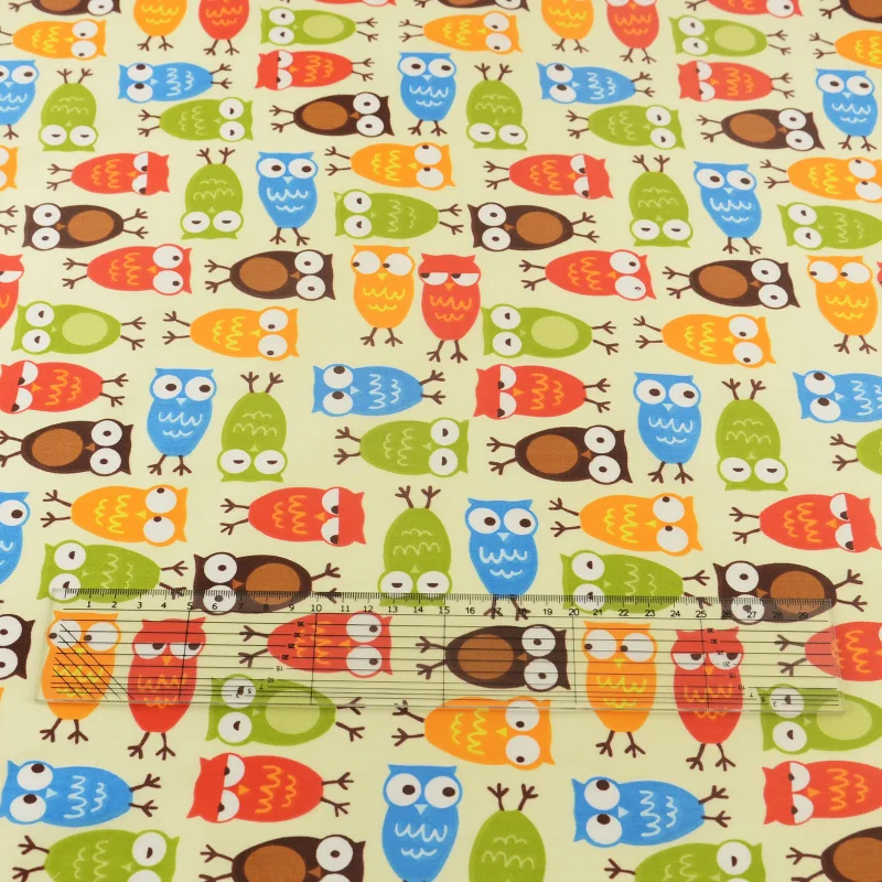Cotton Fabric Patchwork Pink Owls Cute Bird Quilting Sewing Cloth Crafts Bedding Decoration Teramila Tissue Home Textile | Дом и сад