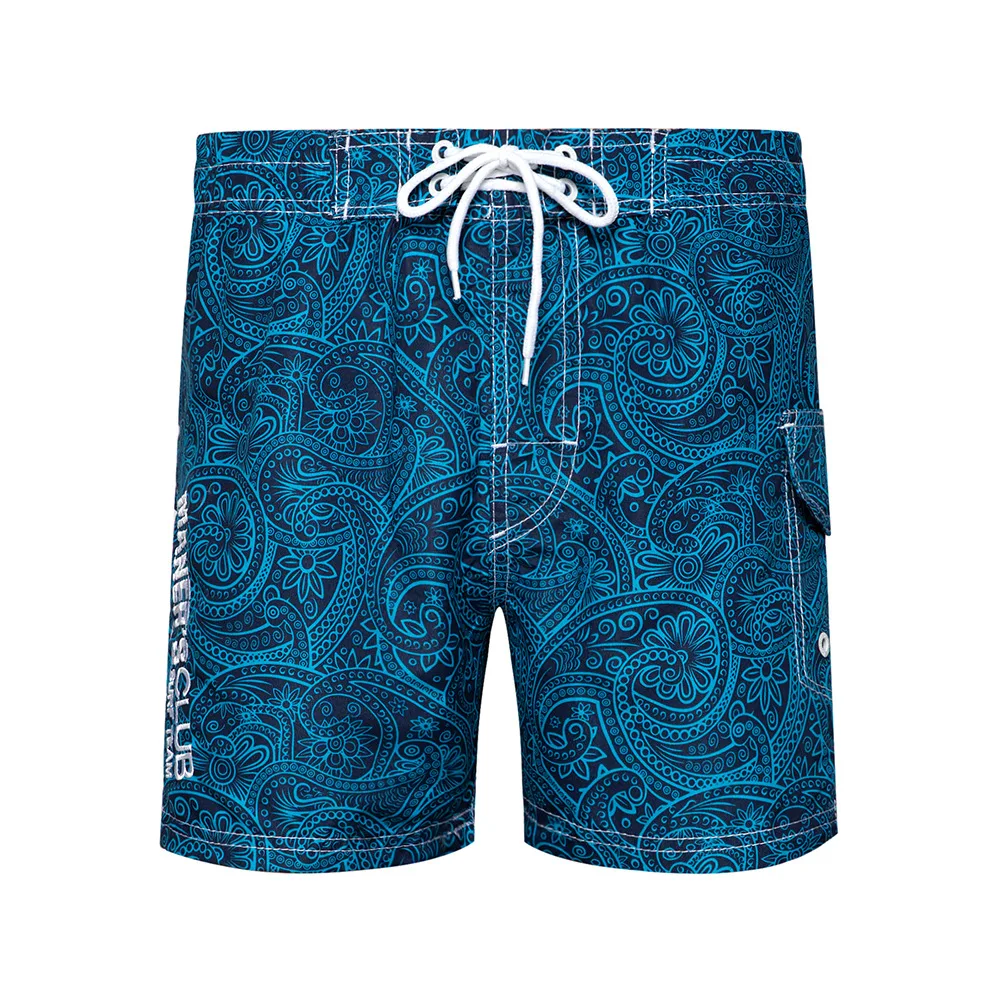 

Мужские пляжные брюки в простом цвете с вышивкой и декоративным рисунком