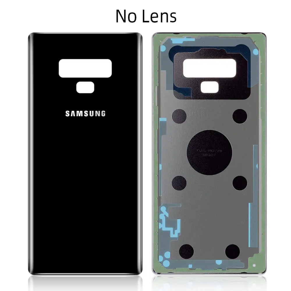 Black No Lens samsung Galaxy note 9 Note9 задняя крышка батарейного отсека чехол на заднюю крышку замена стекла чехол для Galaxy note 9 - Цвет: Black No Lens