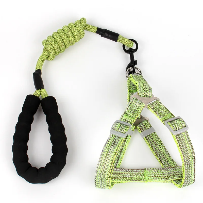 

Pet Dog Harness Leash 2021 Fashion Traction Rope for Puppy Cat Nylon Adjustable Soft Vest Leads Chien Doggy Outdoor Accessories