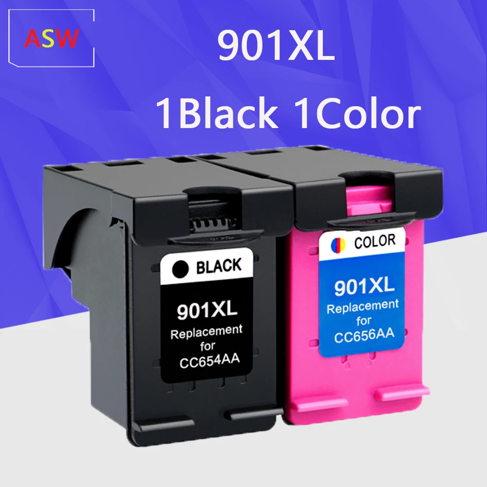 

ASW Re-manufactured 901XL Cartridge Replacement for HP 901 Ink Cartridge for Officejet 4500 J4500 J4540 J4550 J4580 J4640 4680