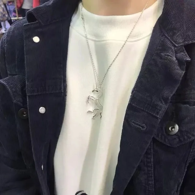 

New Silver Color Earring Hyperbole Unicorn Skeleton Drop Earring for Women Personality Punk Alloy Dangle Earring Fashion Jewelry