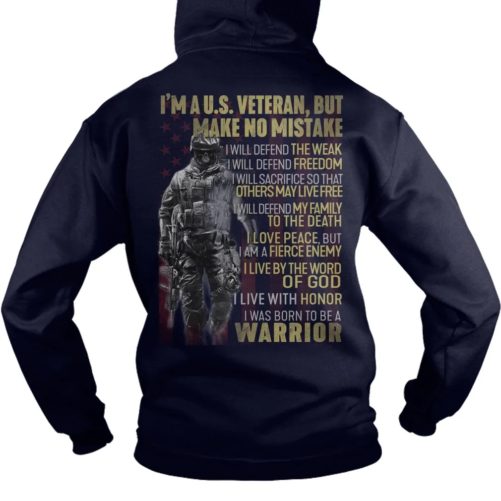 

I'm A Us Veteran, I Was Born To Be A Warrior Unisex Hoodie