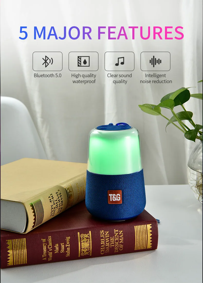 Умный светодиодный светильник-вспышка с bluetooth-динамиком, портативный мини-сабвуфер для улицы, 1200 мА/ч, музыкальная шкатулка, fm-радио, ночник, светильник для сна
