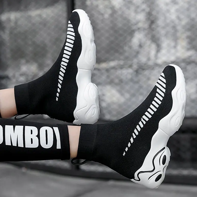 Sneakers Male Socks Shoes Women Running Couple Men's Thick Bottom Sock Boots Size 45 Outdoor Fashion Casual Female Sports Shoes