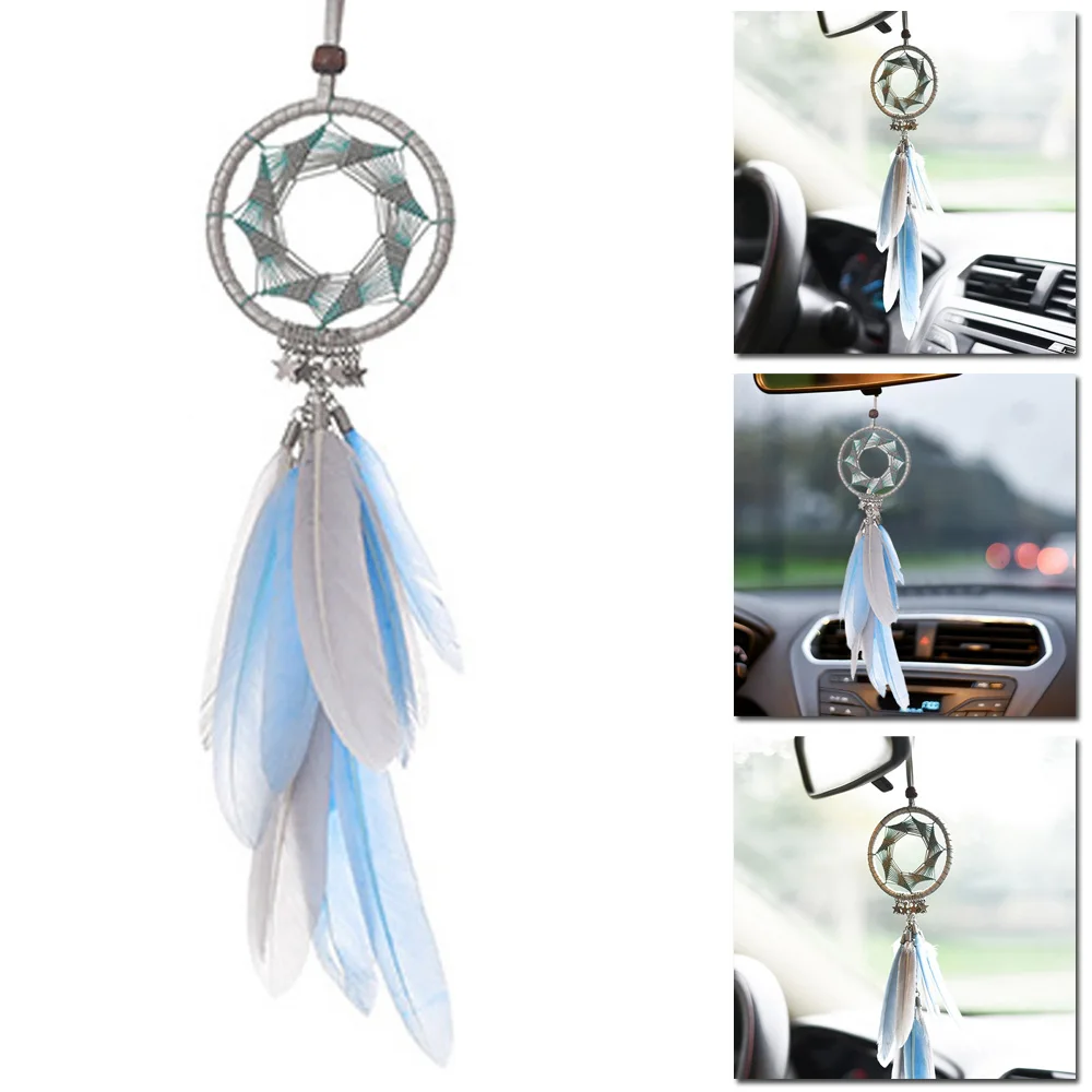 38cm*7cm Car Pendant Handicraft Ornament Rearview 1Pc Accessories Feather