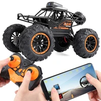 2 4g controller app remote control wifi camera high speed drift off road car double steering buggy rc rock crawler car kids birt