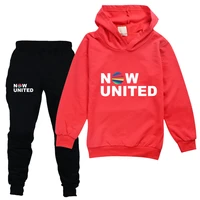 2021 girls now united sweatshirt two piece set tracksuit kids long sleeve hoodiesjogger pant boys hip hop style fashion clothes