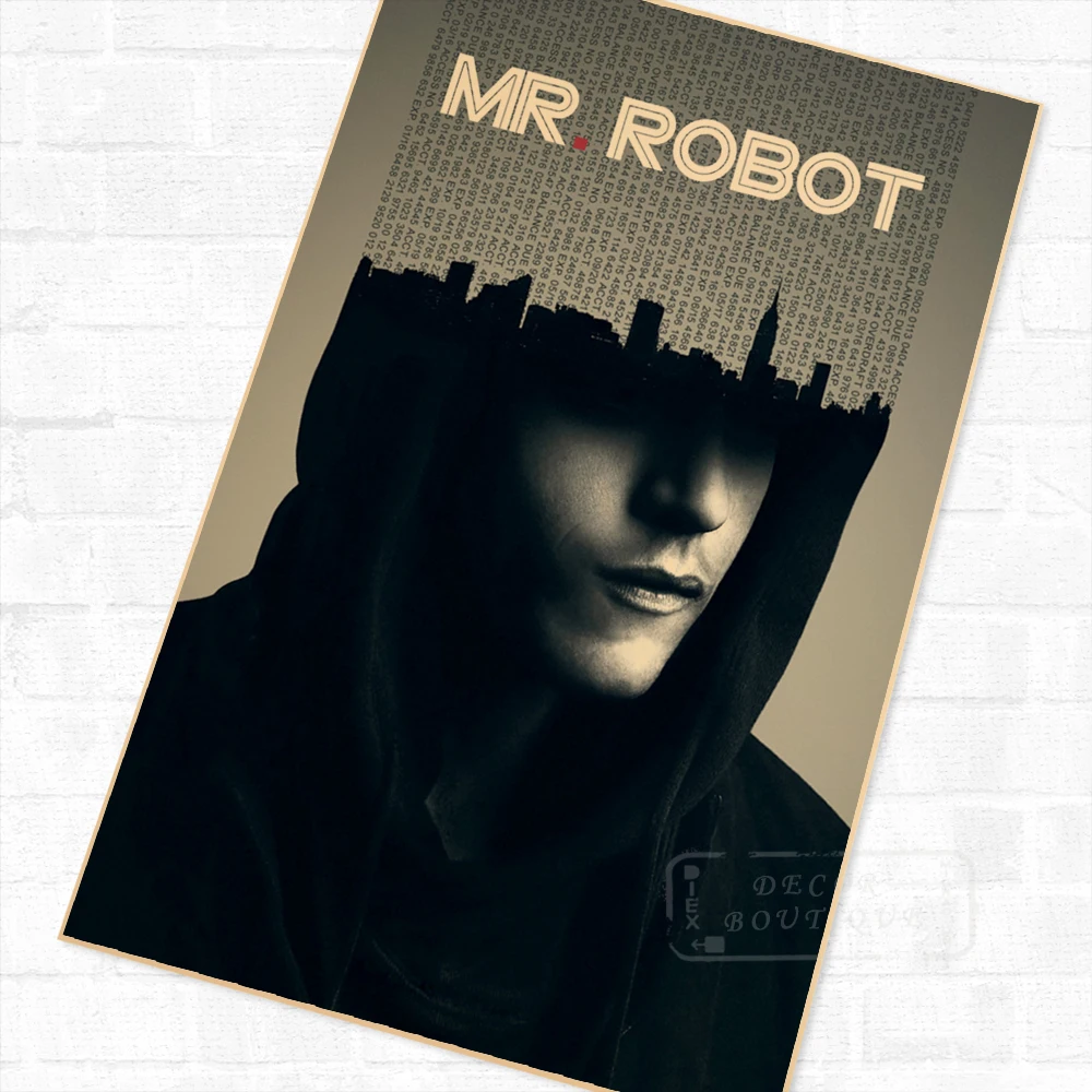 Постер мистер робот демократия был взломан винтажная Ретро Картина на холсте