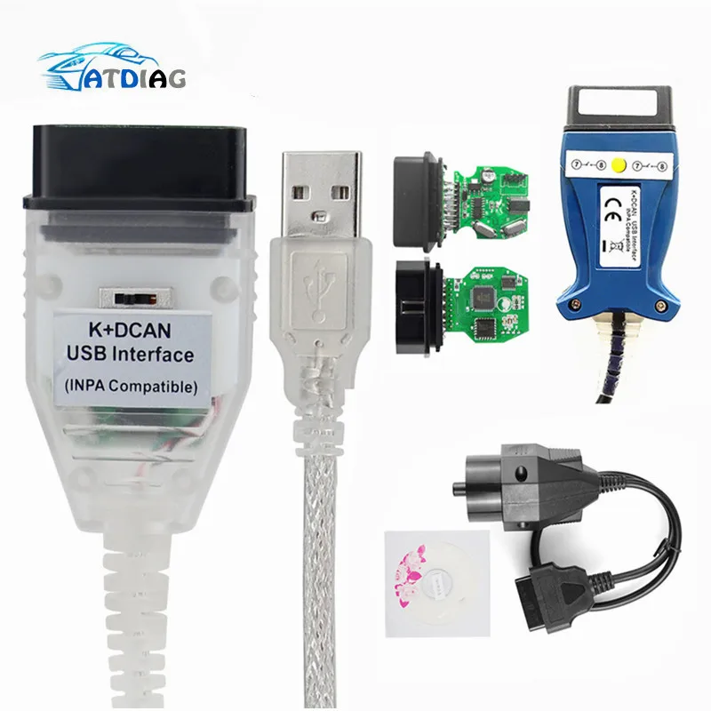 2021 полный чип для BMW INPA K DCAN + может FTDI USB диагностический Интерфейс совместим с