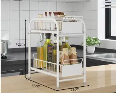 

Multi-Function Kitchen Bathroom Under Sink Organizer Double Layer Sink Cabinet Storage Rack kitchen accessories