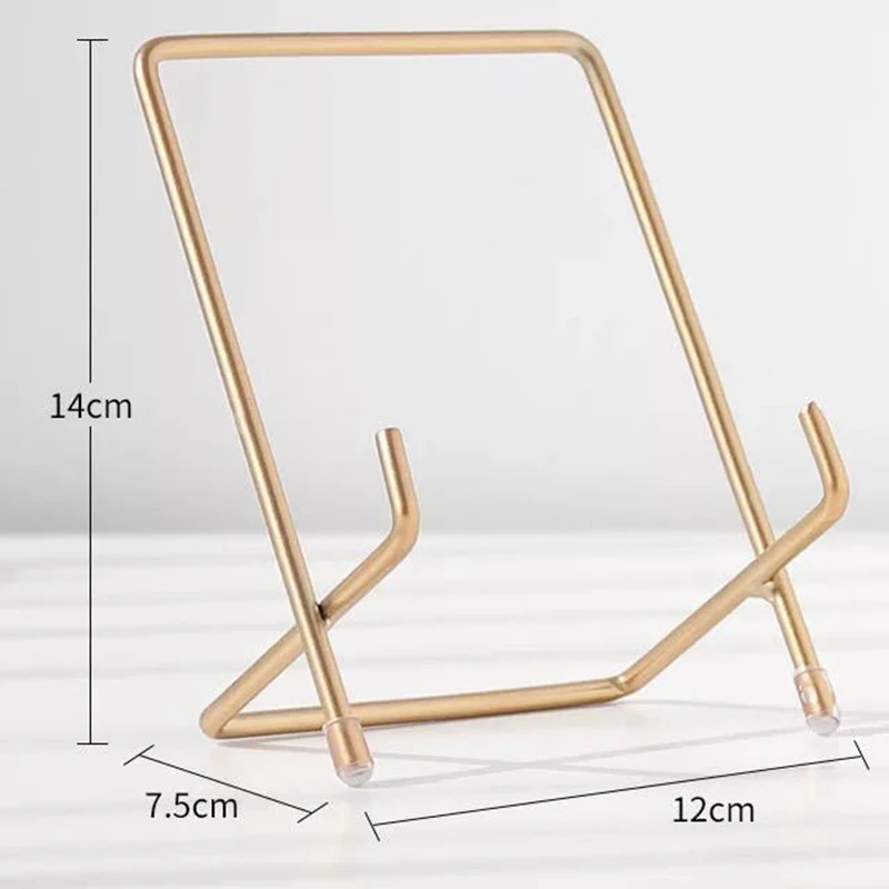 

2PCS Geometric Storage Rack Household Newspaper Storage Rack Wrought Iron Rack Display Stand Tablet Book