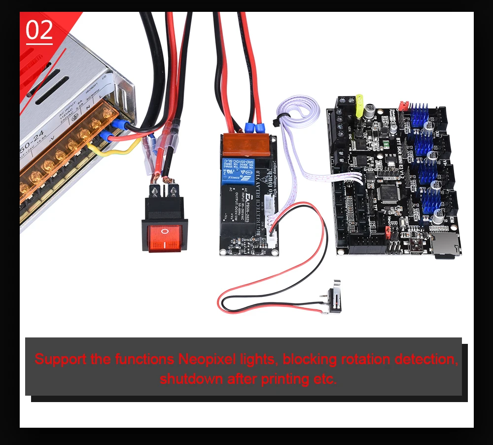 BIGTREETECH SKR mini E3 V1.2 плата управления 32 бит+ TMC2209 UART+ TFT35 V2.0 сенсорный экран для Ender 3/5 SKR V1.3 части 3d принтера
