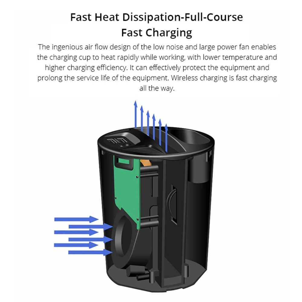 696 x9acn9a car wireless charger cup with usb output 10w fast charging technologyfor iphone121110xsxrxs max for airpods 2th free global shipping