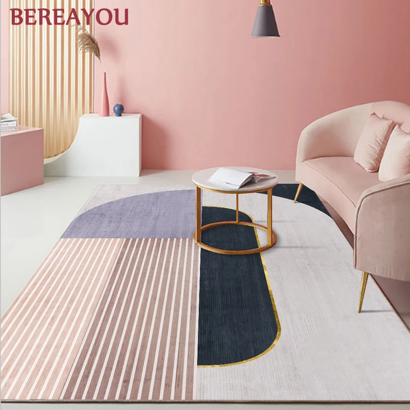 Большие коврики и ковры геометрический Пол карпер для гостиной девушки розовый