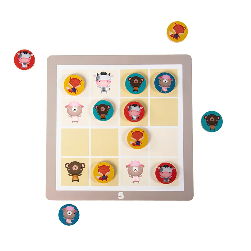 

Wooden Montessori Memory Chess Game 3D Puzzle Board Logic Toy Interaction Early Learning Educational Toys For Children Kids Gift