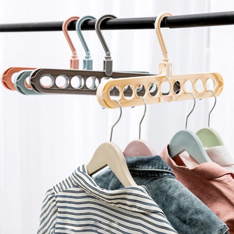 

Multi-port Rack Support Hangers Clothes Drying Rack Multifunction Plastic Storage Hangers Clothes Organizer Space Saving Hanger