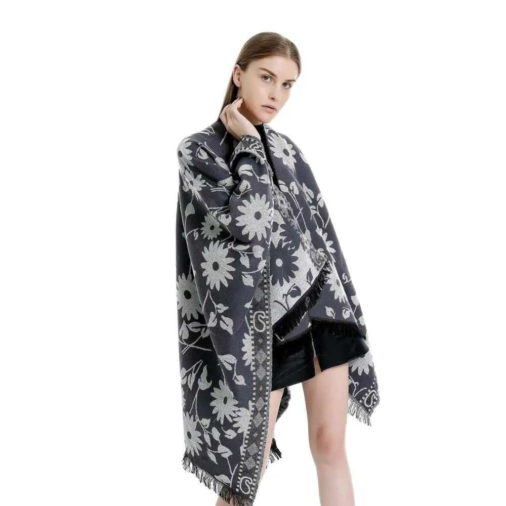 Зимние шарфы шаль шерсть Phshmina кашемир большой размер женский шарф кардиганы