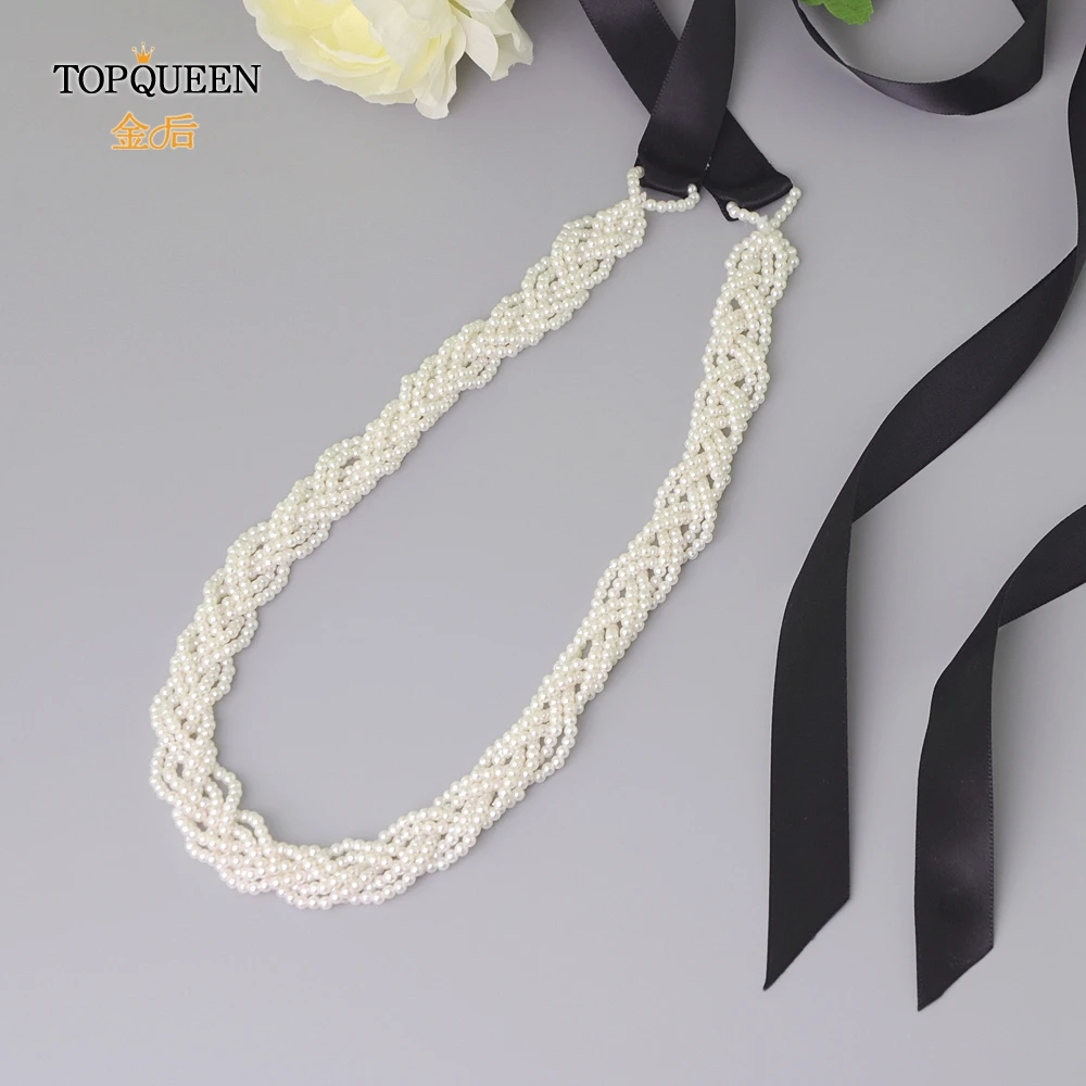 TOPQUEEN S262 Свадебные ремни с жемчугом, свадебные пояса с жемчугом, Свадебные ремни с жемчугом, свадебные пояса с жемчугом, аксессуары для свадебного платья