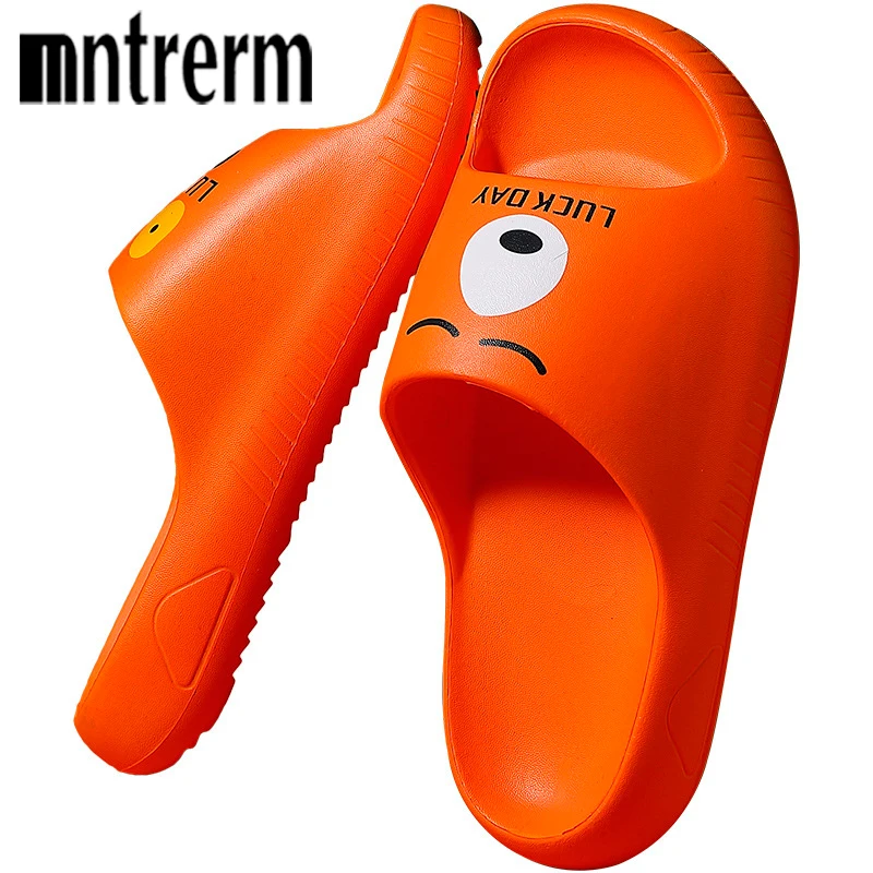 

Модные домашние тапочки для мужчин и женщин, Нескользящие износостойкие удобные шлепанцы на платформе для ванной комнаты и пары