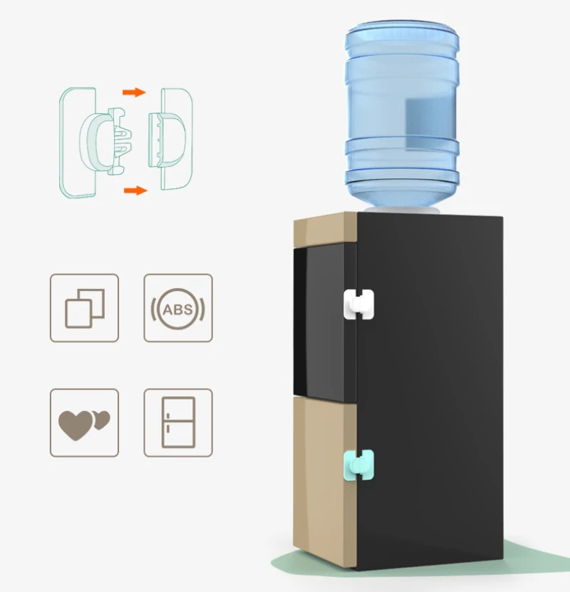 

3pcs Baby Safety Drawer Lock Anti-Pinching Hand Cabinet Drawer Locks Plastic White Safety Buckle For Children Kids Protection