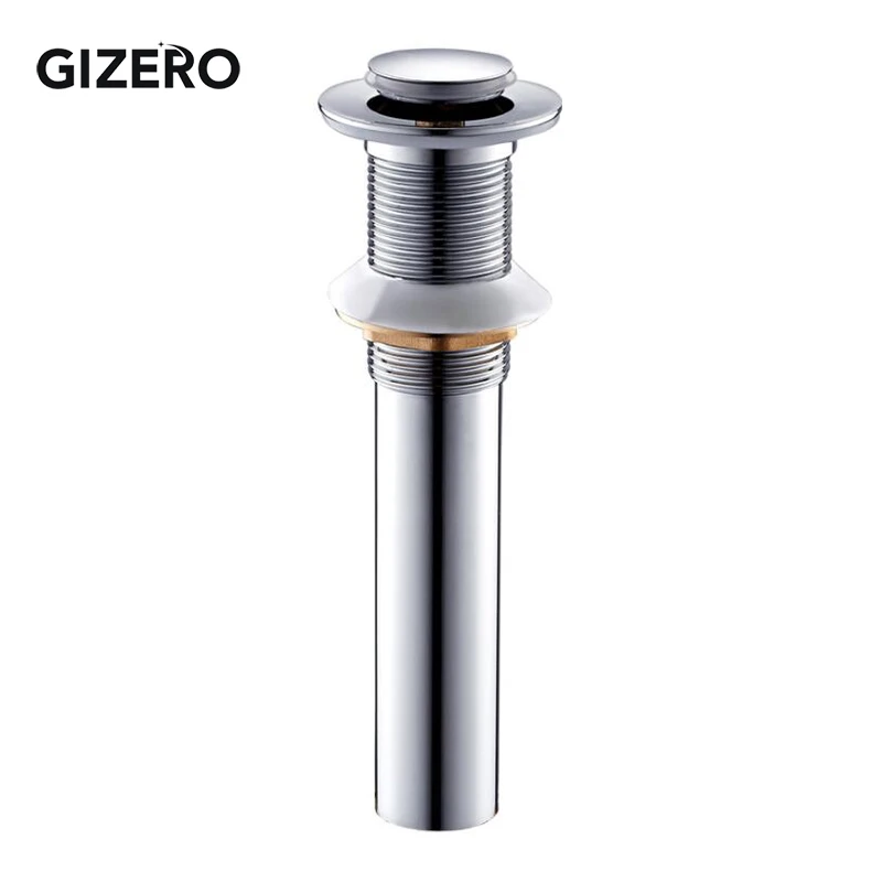 bathroom accessories pop up drain chrome basin sink waste click clack vanity sink drain strainer withwithout overflow zr2018 free global shipping