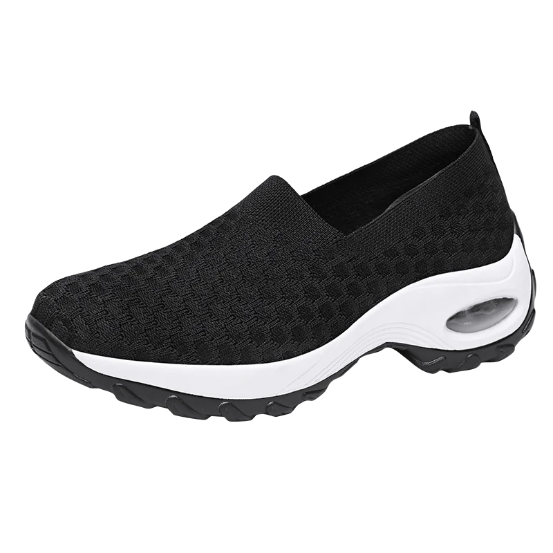 

Женские туфли больших размеров, обувь для матери среднего возраста, повседневная женская обувь на танкетке с подушкой, женская обувь, плете...