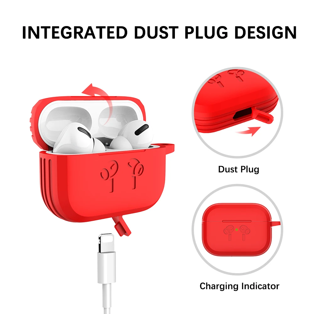 Мягкий силиконовый чехол для Apple Airpods pro уплотненный защита от падения AirPods 3