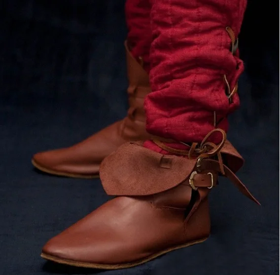 Мужская кожаная обувь в средневековом стиле ботильоны викторианском ботинки