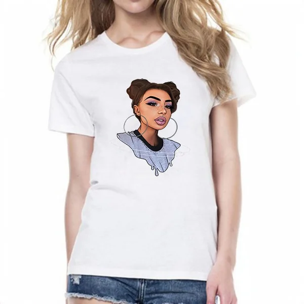 

pretty Woman Women's T-Shirt summer Modal Short Sleeve Fashionable personality Streetwear