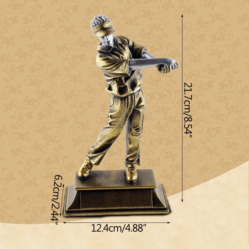 

Strongwell Sports Golfer Trophy Miniature Model Abstract Art Sculpture Resin Desk Decor Home Decoration Accessories Gifts