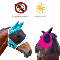 1pcs fly horse mask anti uv fly proof protection animal eyes horse riding breathable meshed horse decoration equestrian supplies