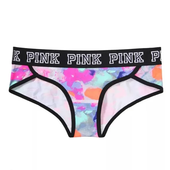 Fashion Women's underwear Pink Colorful Female Letter Stars Pure Cotton Bikini Panty Seamless Sports Briefs sexy Girl Panties | Женская