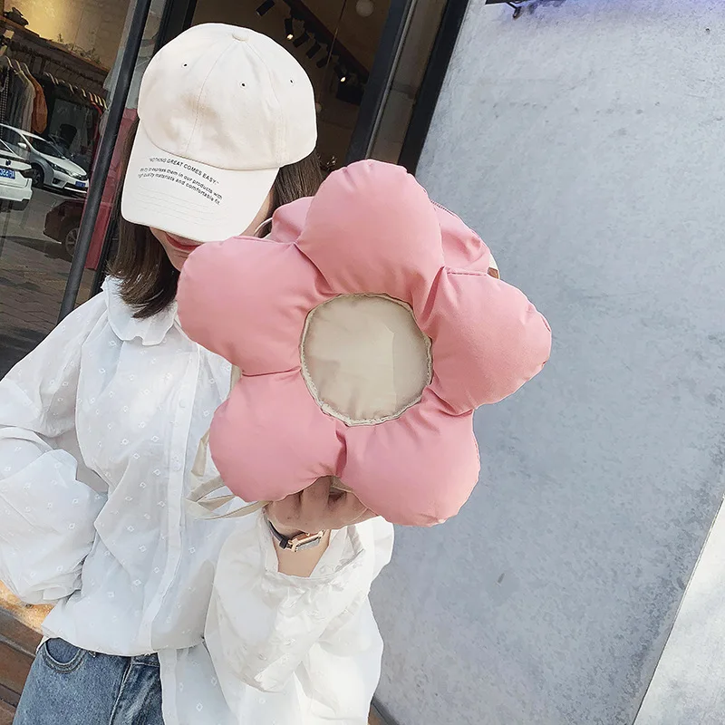 

2021 New Fashion design Oxford fabric cute bags girls clouth flower Sponge crossbody shoulder bag women sweet handbag