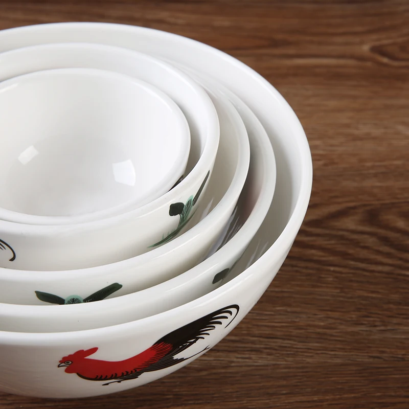 4-8 дюймов китайская Классическая художественная маленькая миска для риса белая