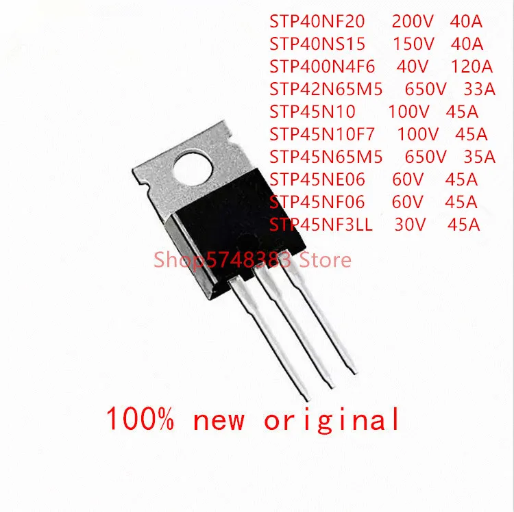 10 шт./лот STP40NF20 STP40NS15 STP400N4F6 STP42N65M5 STP45N10 STP45N10F7 STP45N65M5 STP45NE06 STP45NF06 STP45NF3LL TO 220|Аксессуары