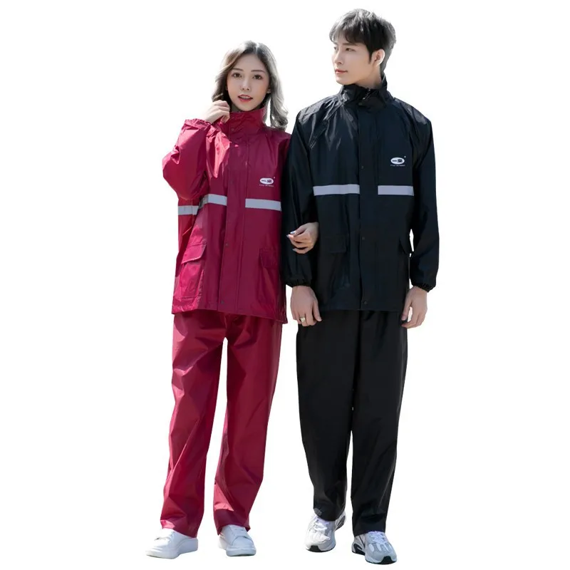 

A split suit raincoat Y032 air-proof breathable men and women adult thick waterproof suit raincoat wholesale custom