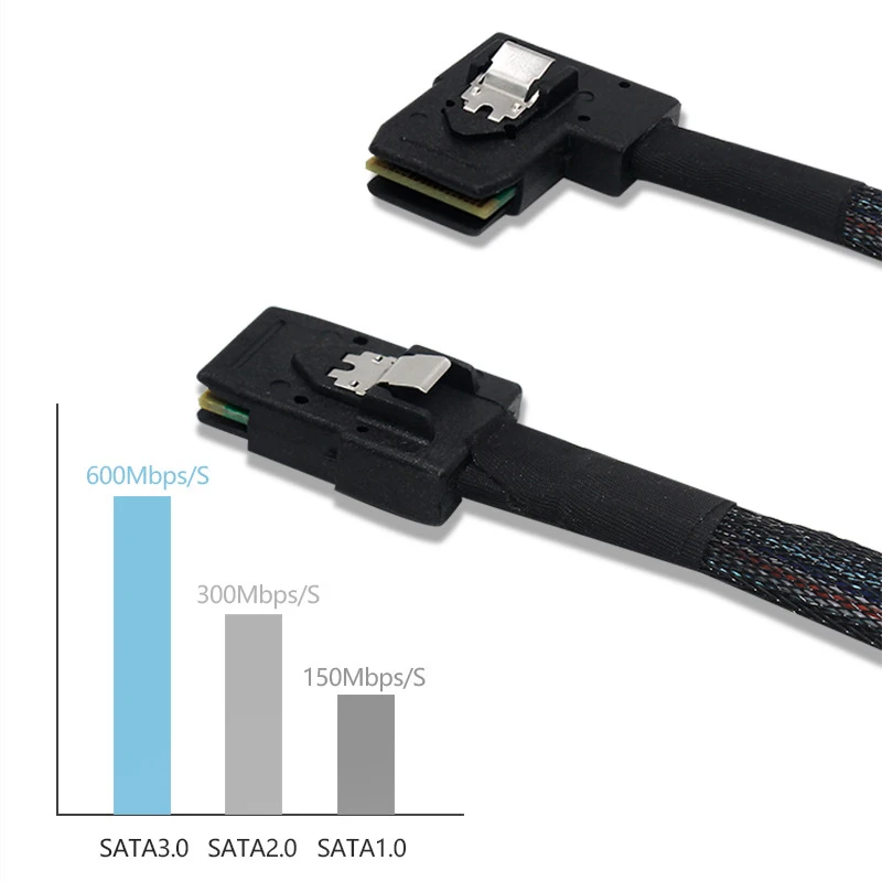 

Internal Mini SAS SFF-8087 to Right Angle SFF-8087,Internal Mini SAS to Mini SAS Cable, for RAID or PCI Express