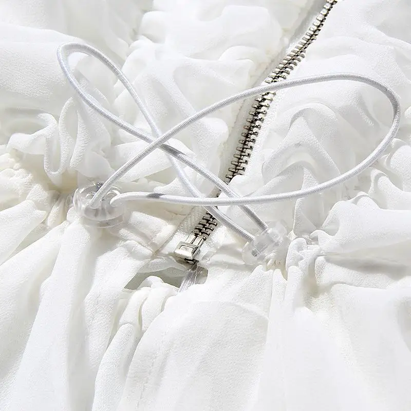 GetSpring женская блуза со стоячим воротником с длинным рукавом Шифоновая рубашка