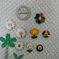 9 kinds kpop flowers brooch fashion rainbow flower enamel pins smiling sunflower brooches cute bag icon badges men women gifts