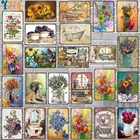 YZFQFlowers Plaque Metal Vintage  Lavender Gardens Plate  Bath Crock Poster  Wall Pub  Home Art Farmhouse Decor DU-8931B
