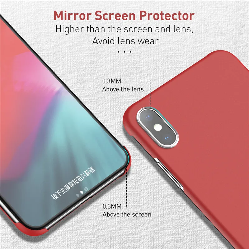 USLION ультратонкий однотонный безрамочный чехол для iPhone 11 Pro Max XR XS Max чехол для iPhone 8 7 6 6s Plus жесткая задняя панель из поликарбоната